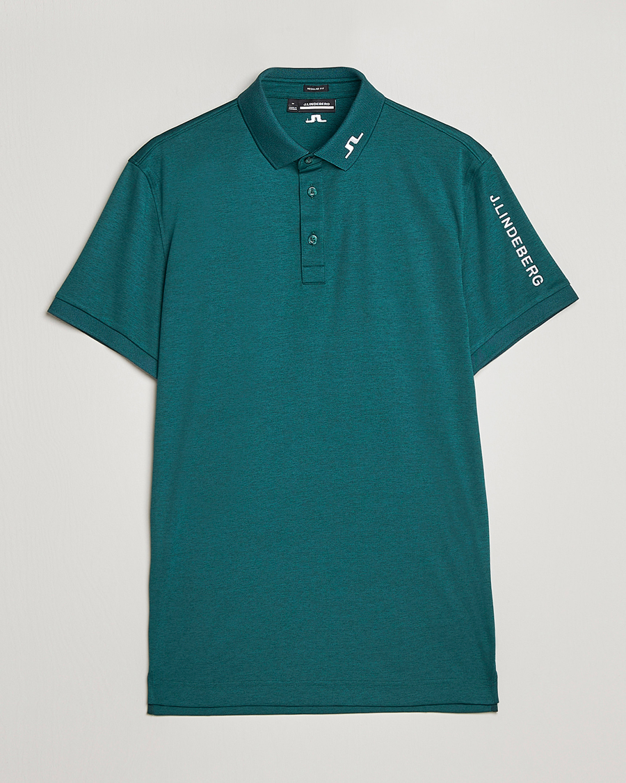 Herr | Pikéer | J.Lindeberg | Tour Tech Regular Fit Polo Rain Forest Melange