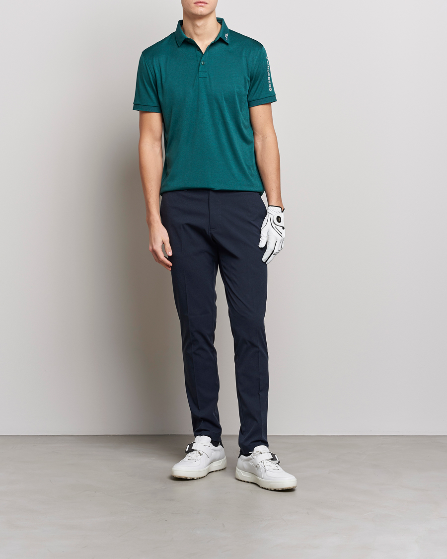 Herr | Pikéer | J.Lindeberg | Tour Tech Regular Fit Polo Rain Forest Melange