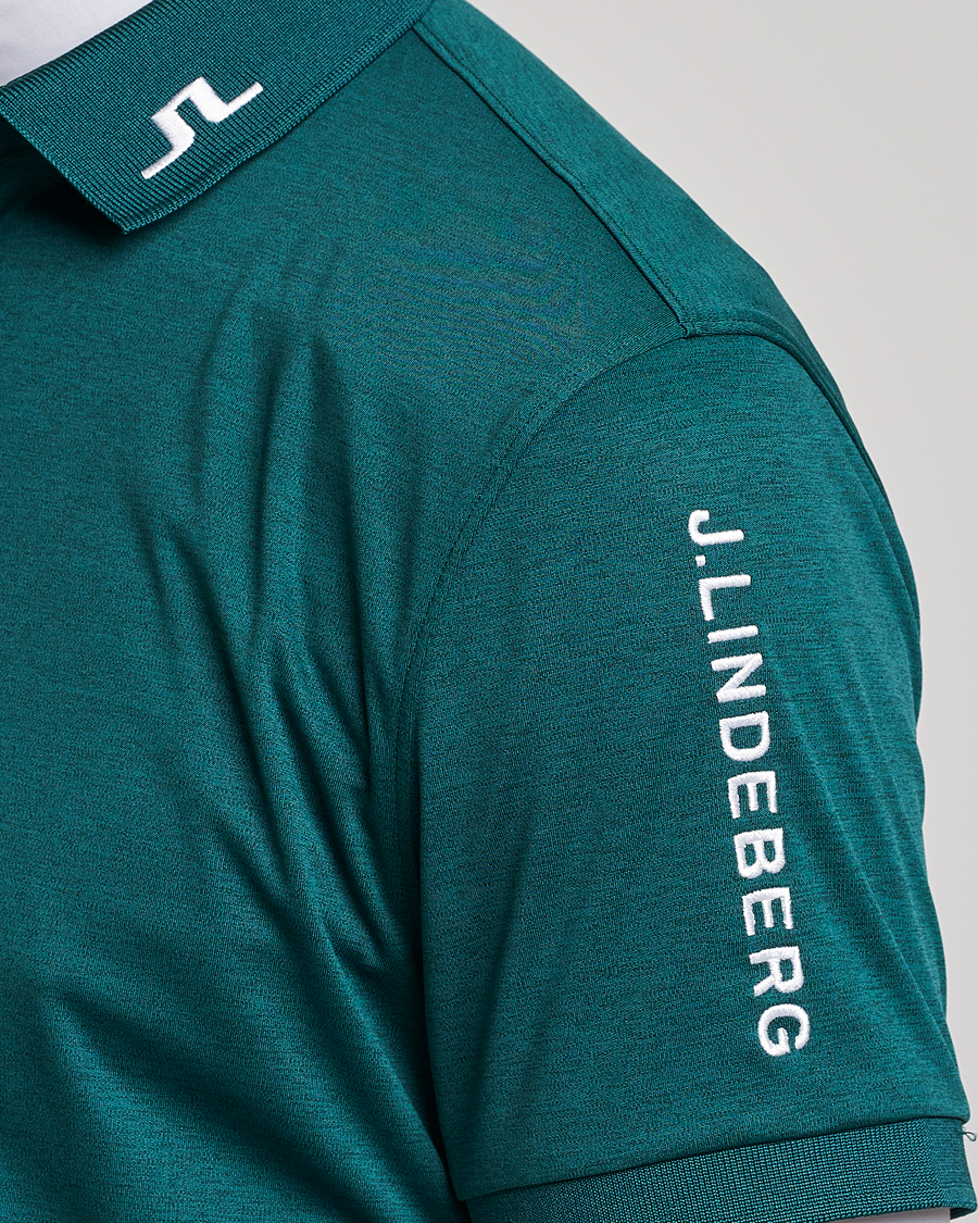 Herr | Pikéer | J.Lindeberg | Tour Tech Regular Fit Polo Rain Forest Melange