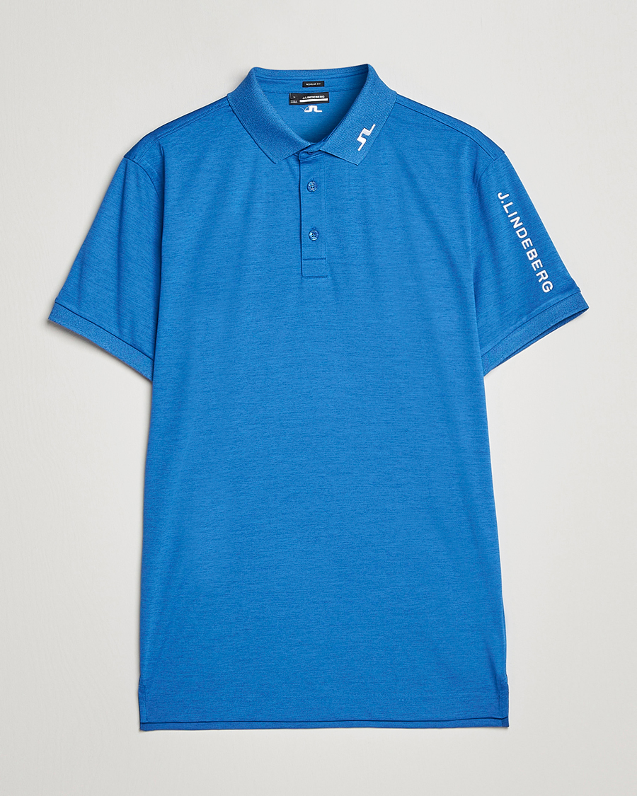 Herr | Pikéer | J.Lindeberg | Tour Tech Regular Fit Polo Lapis Blue Melange