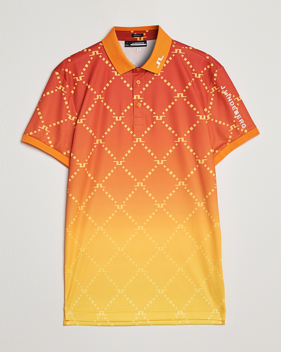Herr | Pikéer | J.Lindeberg | Tour Tech Regular Fit Printed Polo Sunset Fade