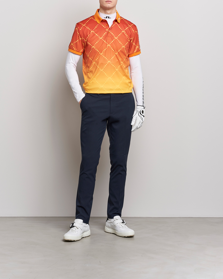 Herr | Pikéer | J.Lindeberg | Tour Tech Regular Fit Printed Polo Sunset Fade