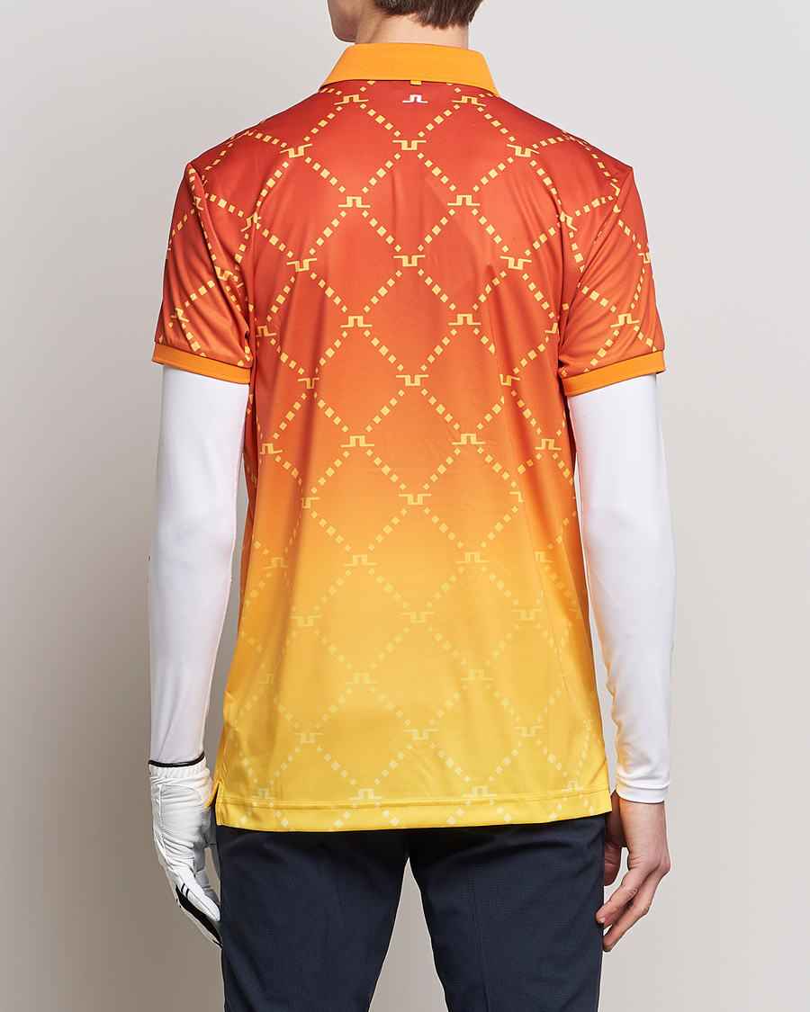 Herr | Pikéer | J.Lindeberg | Tour Tech Regular Fit Printed Polo Sunset Fade