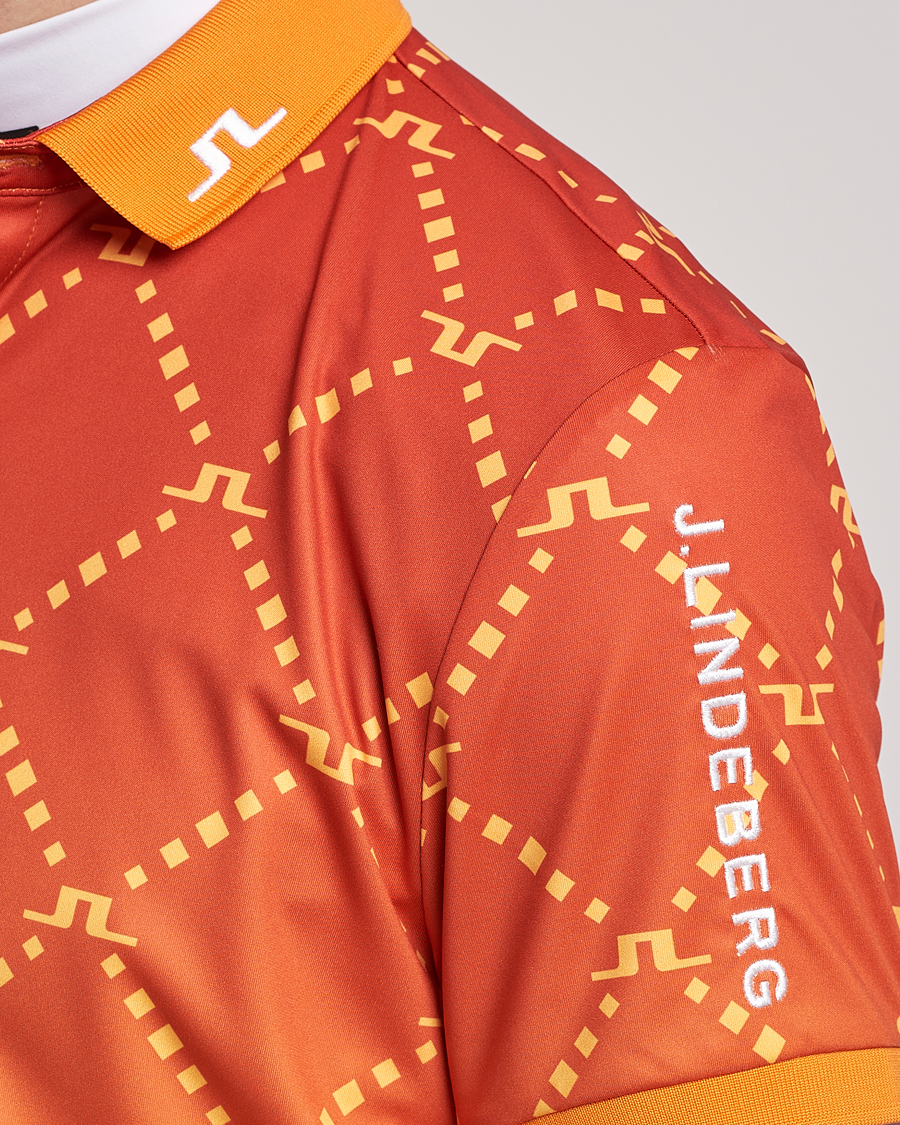 Herr | Pikéer | J.Lindeberg | Tour Tech Regular Fit Printed Polo Sunset Fade