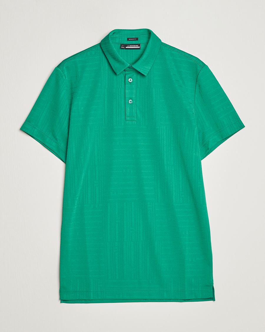 Herr | Pikéer | J.Lindeberg | Alfred Mesh Jacquard Regular Fit Polo Bosphorus