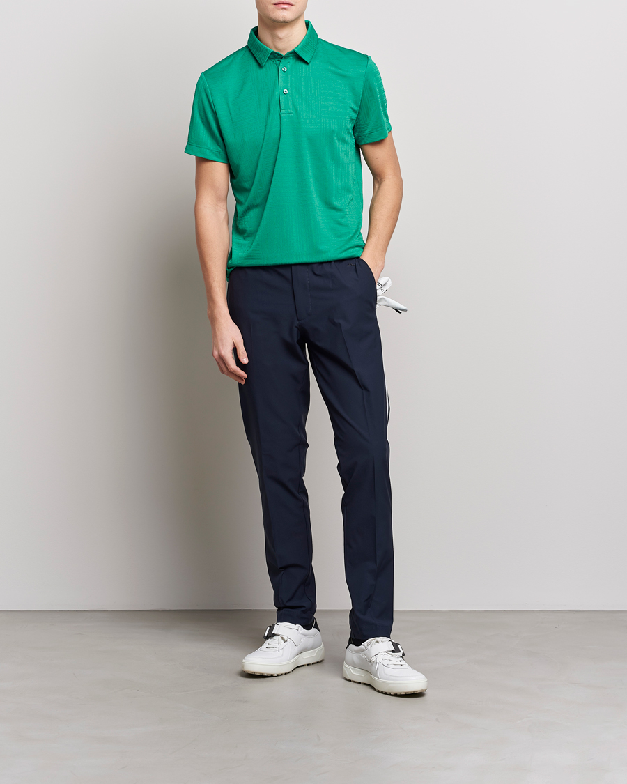 Herr | Pikéer | J.Lindeberg | Alfred Mesh Jacquard Regular Fit Polo Bosphorus