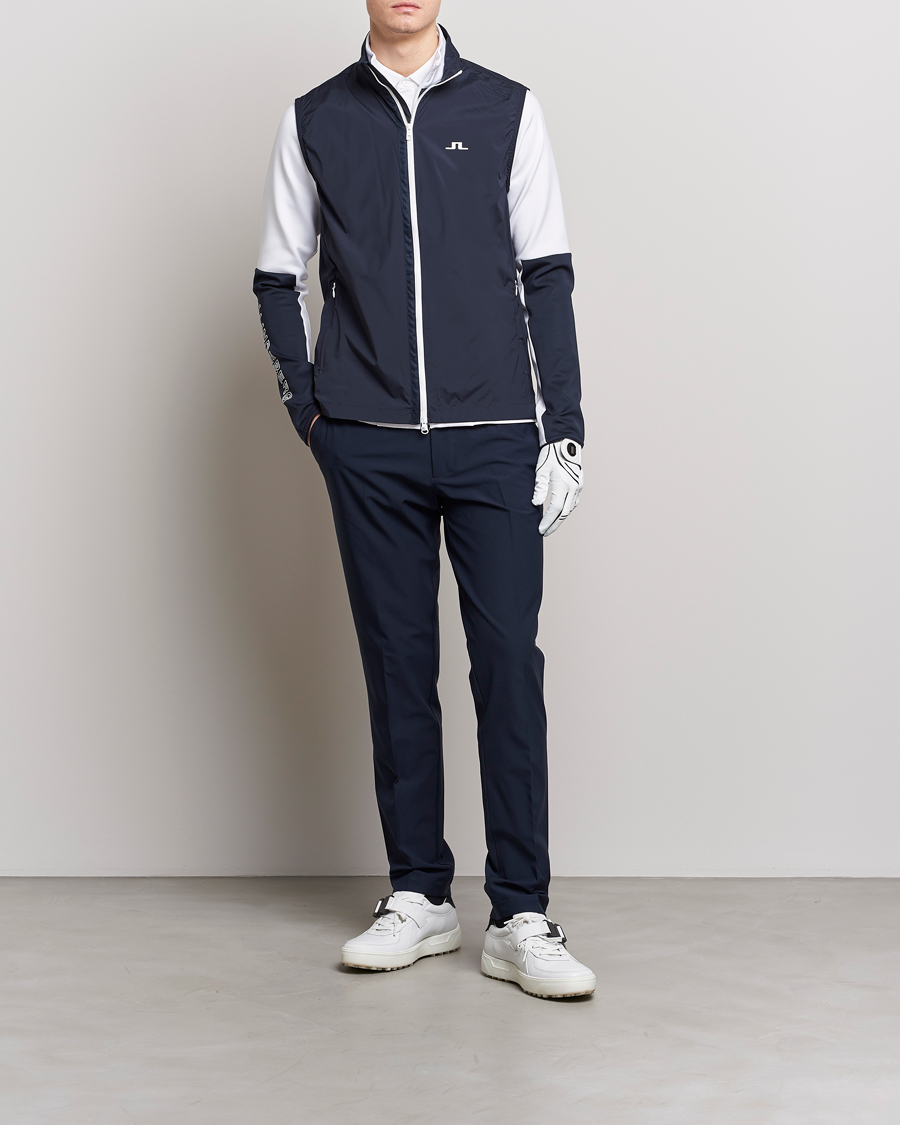 Herr | Byxor | J.Lindeberg | Stuart Stretch Stripe Golf Trouses Navy