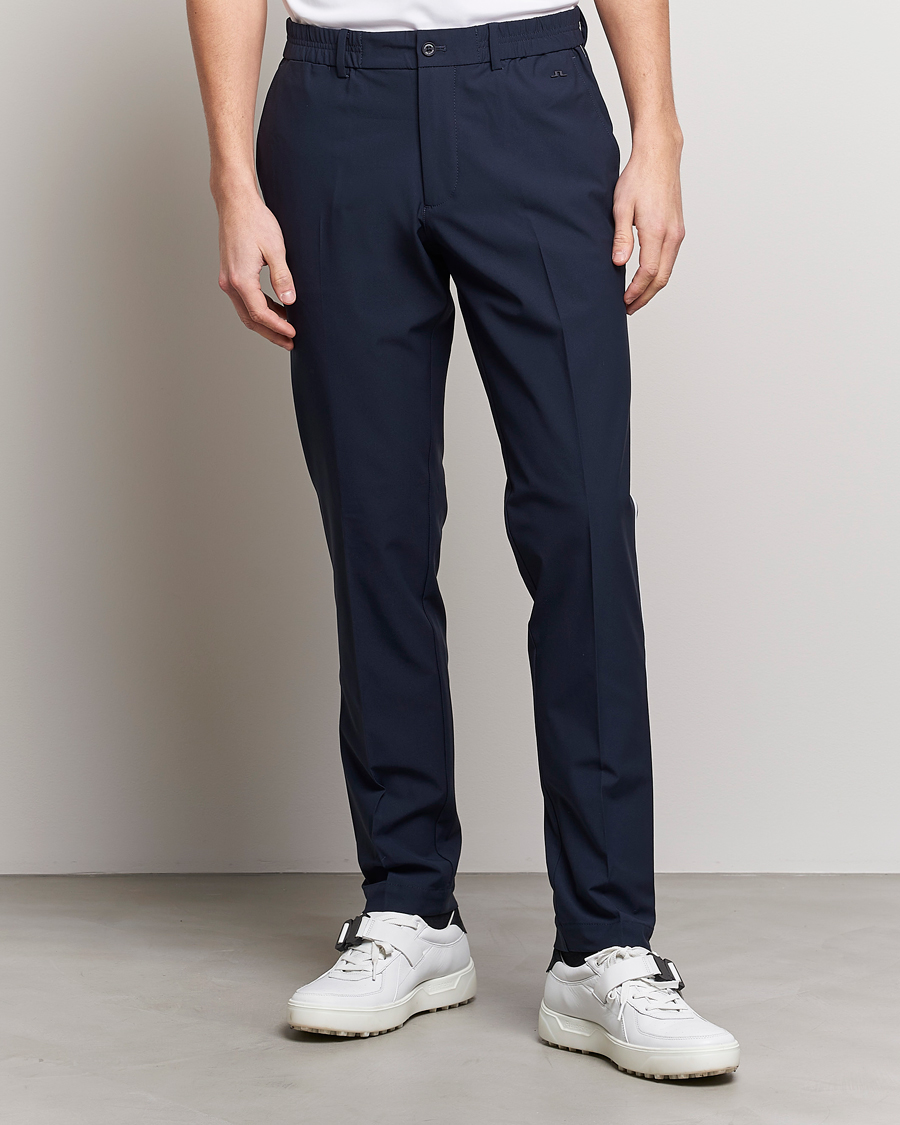 Herr | Byxor | J.Lindeberg | Stuart Stretch Stripe Golf Trouses Navy