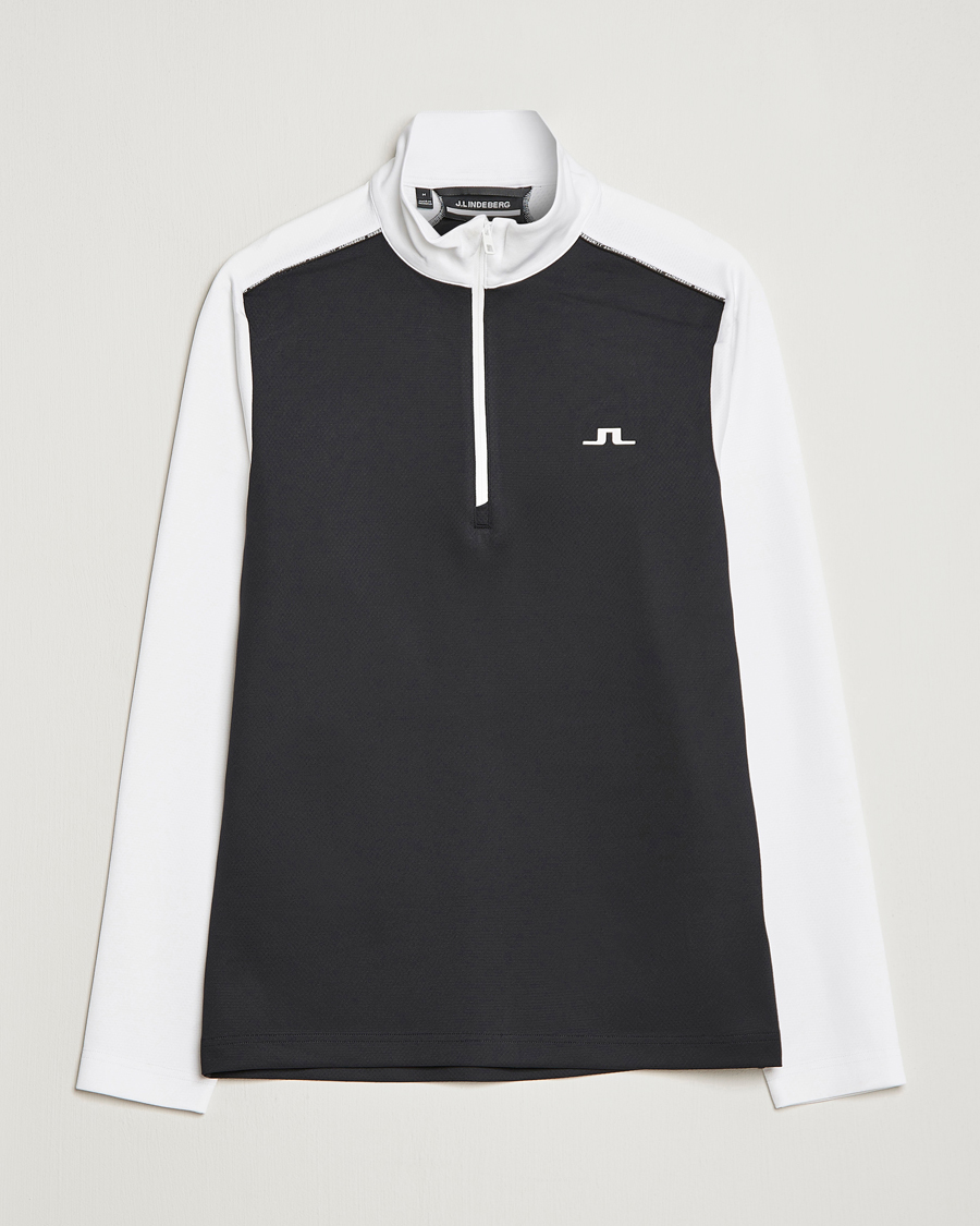 Herr | Tröjor | J.Lindeberg | Terry Mid Layer Half Zip White
