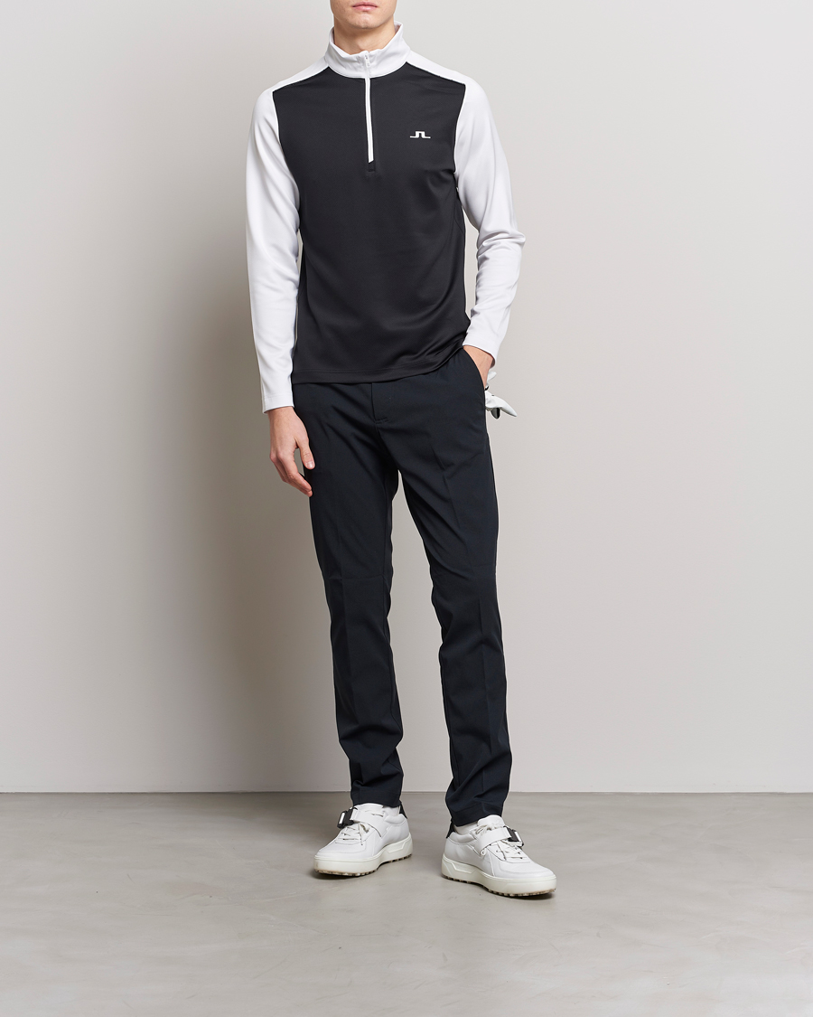 Herr | Tröjor | J.Lindeberg | Terry Mid Layer Half Zip White