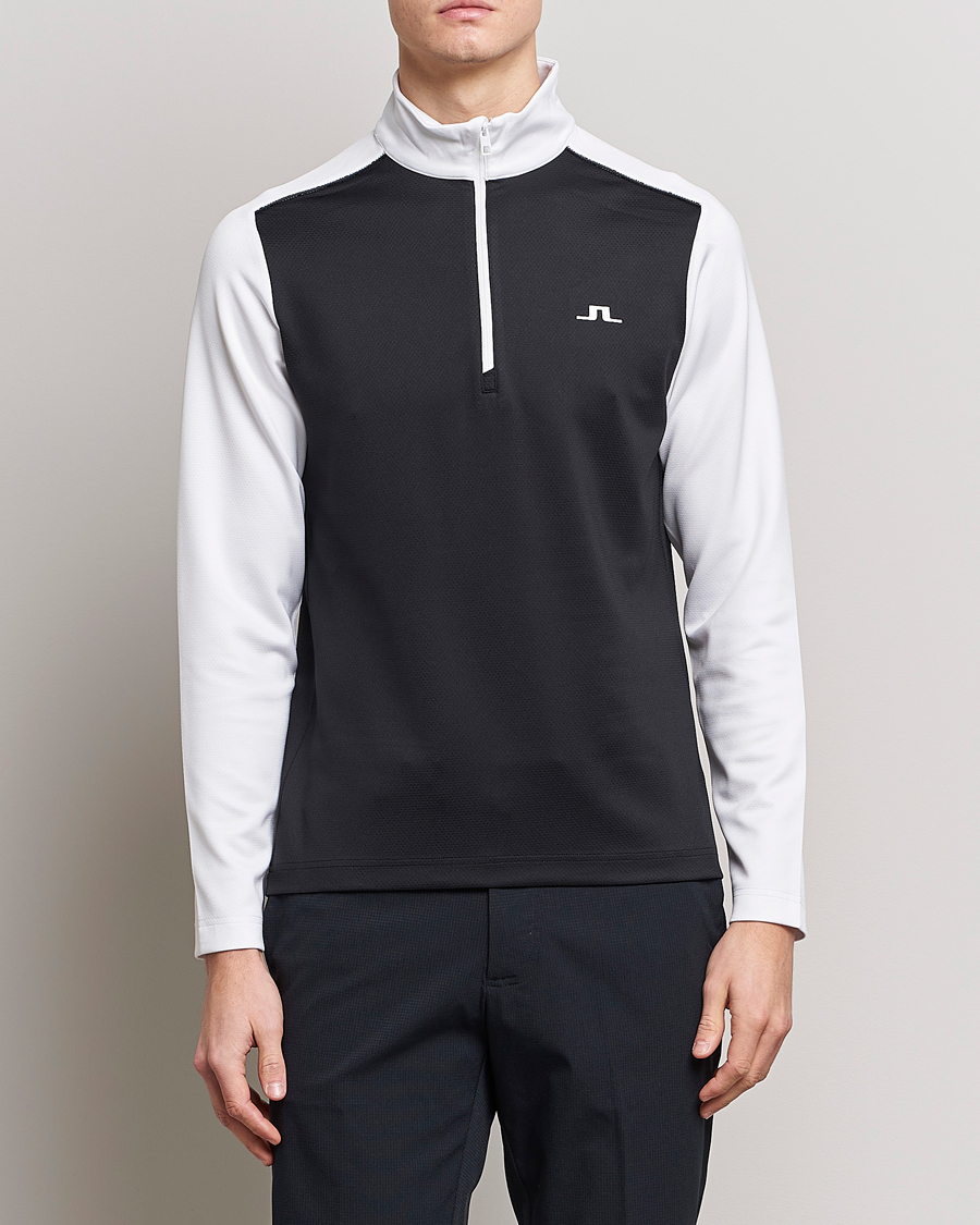 Herr | Tröjor | J.Lindeberg | Terry Mid Layer Half Zip White