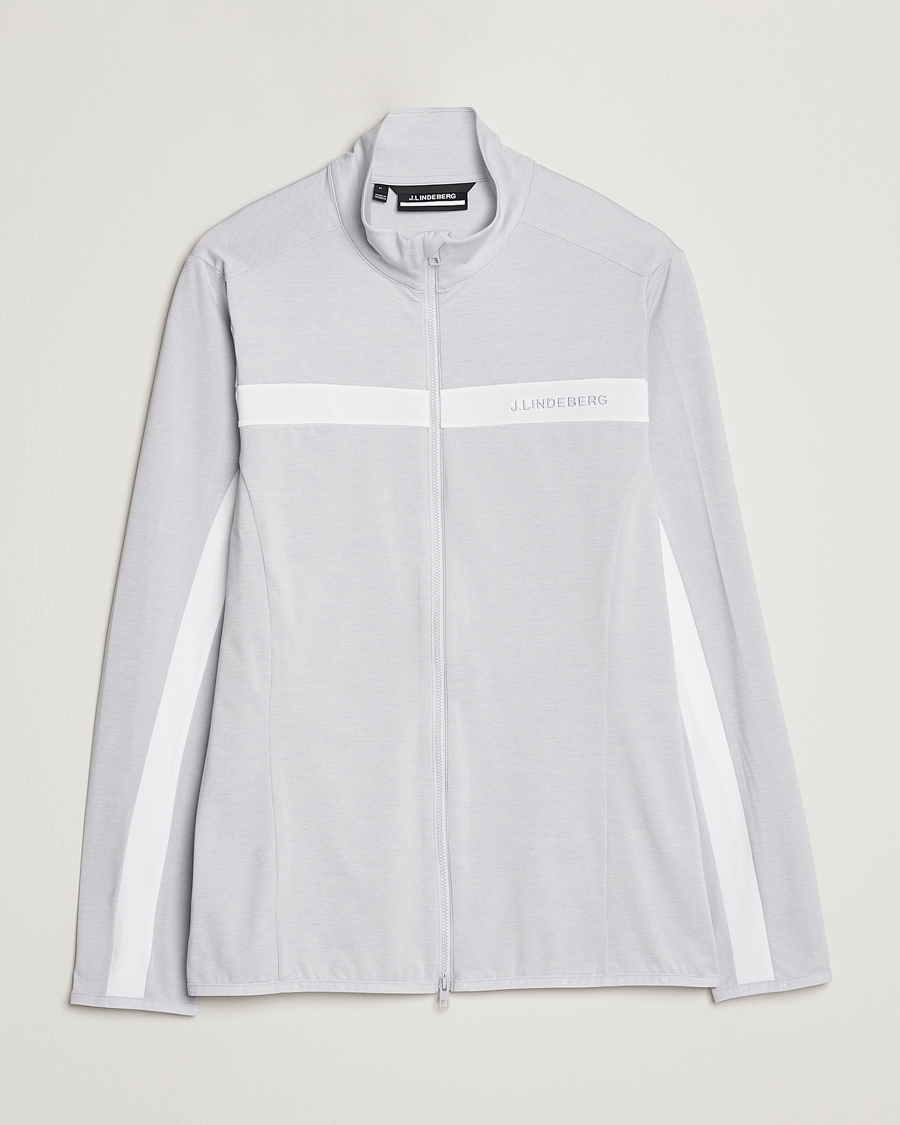 Herr | Tröjor | J.Lindeberg | Jarvis Mid Layer Full Zip Light Grey Melange