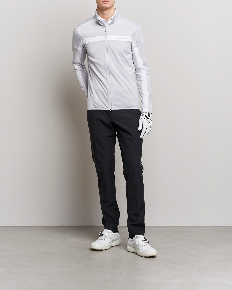 Herr | Tröjor | J.Lindeberg | Jarvis Mid Layer Full Zip Light Grey Melange