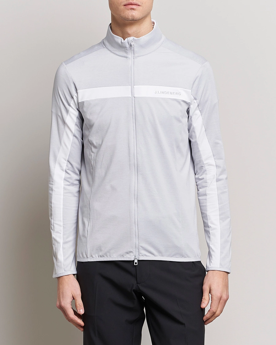 Herr | Tröjor | J.Lindeberg | Jarvis Mid Layer Full Zip Light Grey Melange