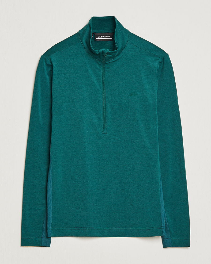Herr | Tröjor | J.Lindeberg | Luke Mid Layer Half Zip Rain Forest Melange
