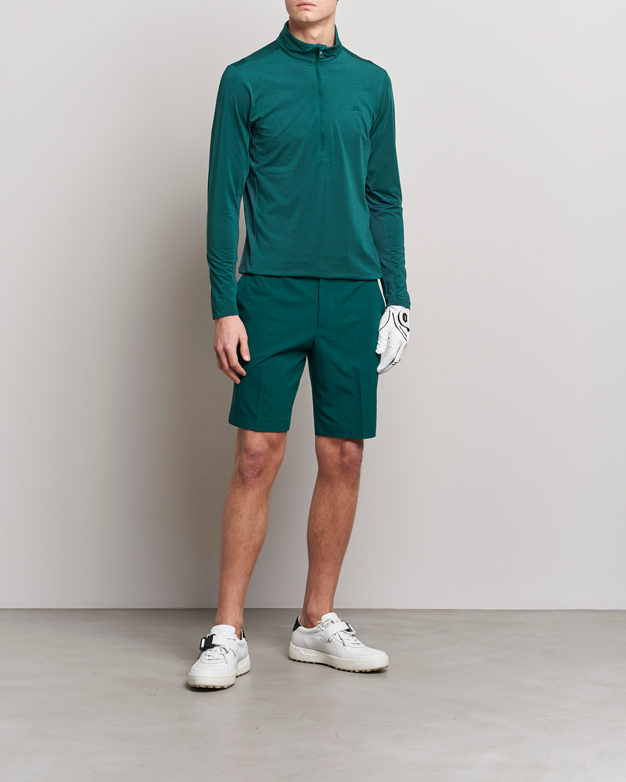 Herr | Tröjor | J.Lindeberg | Luke Mid Layer Half Zip Rain Forest Melange