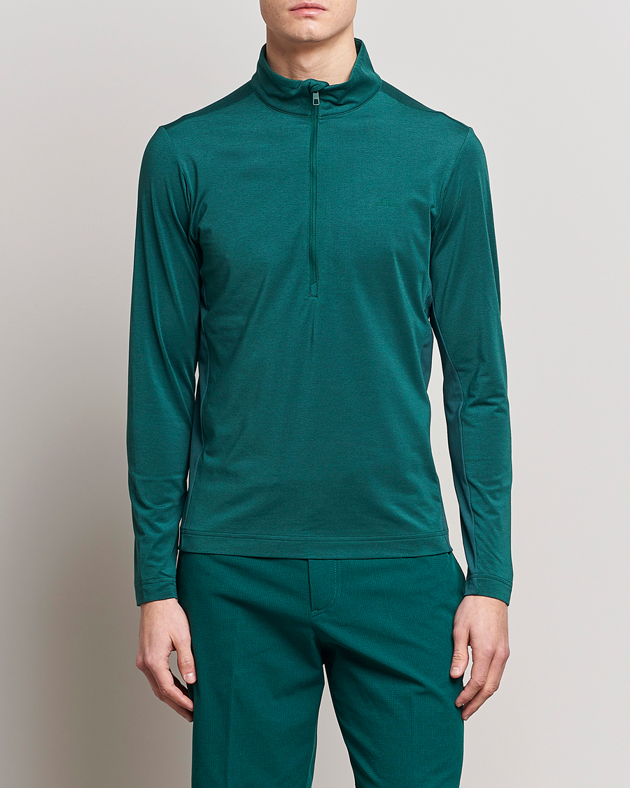 Herr | Tröjor | J.Lindeberg | Luke Mid Layer Half Zip Rain Forest Melange