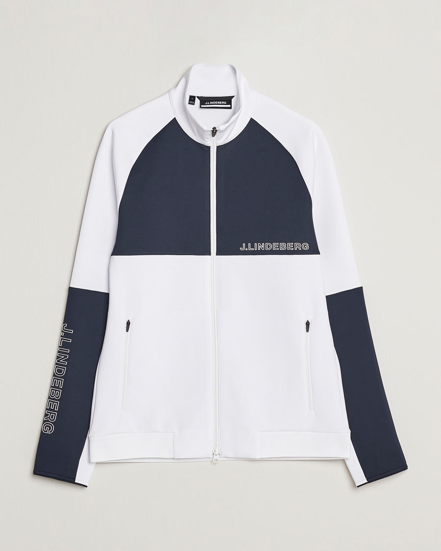 Herr | Jackor | J.Lindeberg | Lazarus Mid Layer Full Zip White