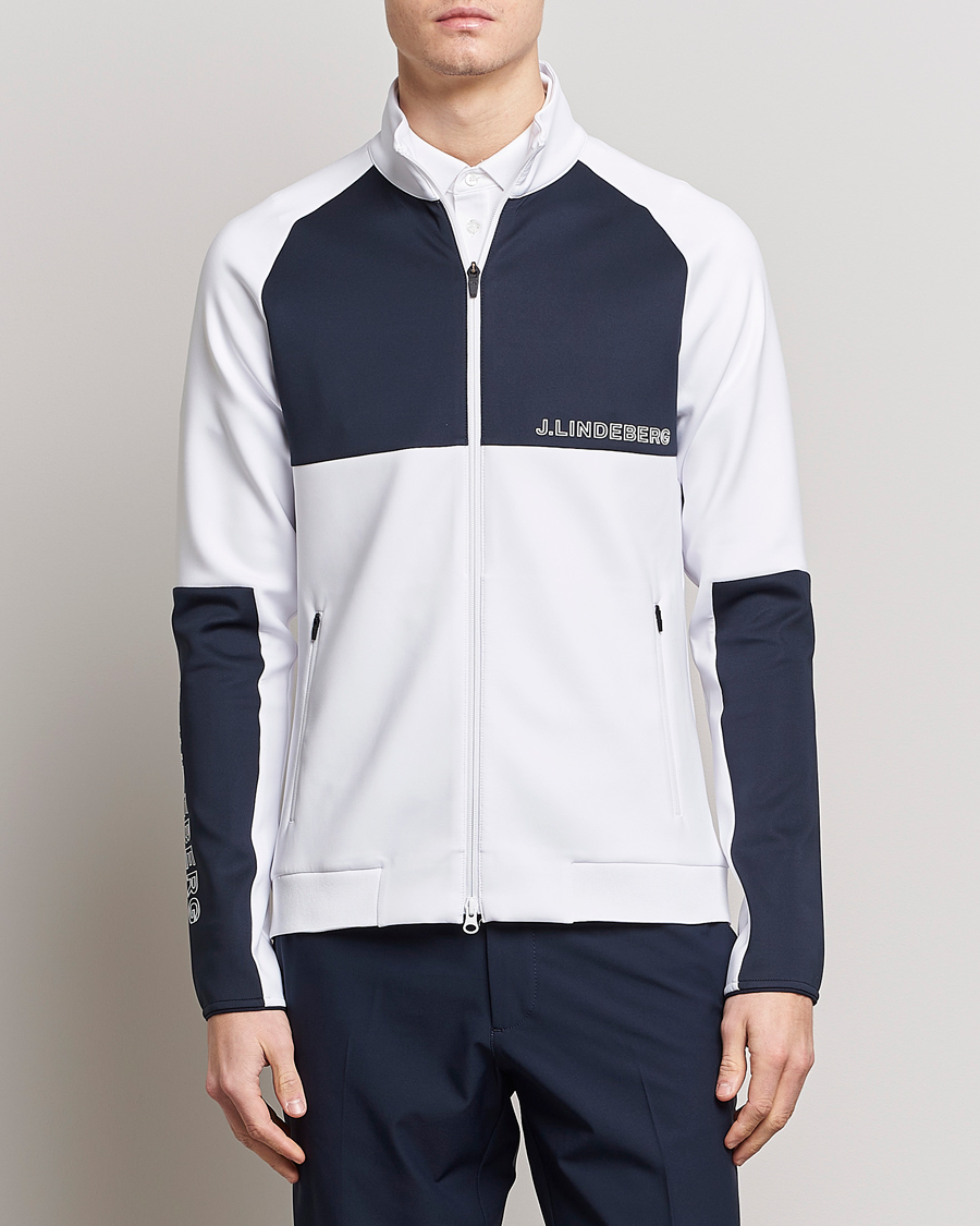 Herr | Golf | J.Lindeberg | Lazarus Mid Layer Full Zip White