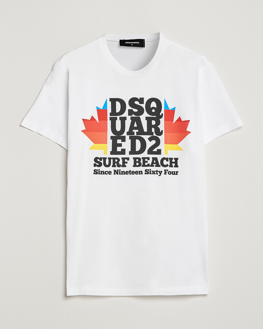 Herr | T-Shirts | Dsquared2 | Surf Beach Tee White