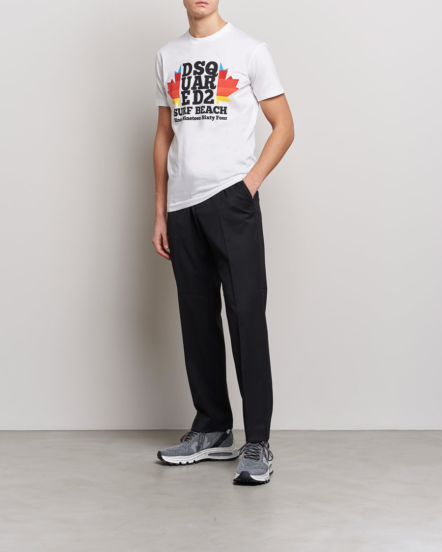 Herr | T-Shirts | Dsquared2 | Surf Beach Tee White