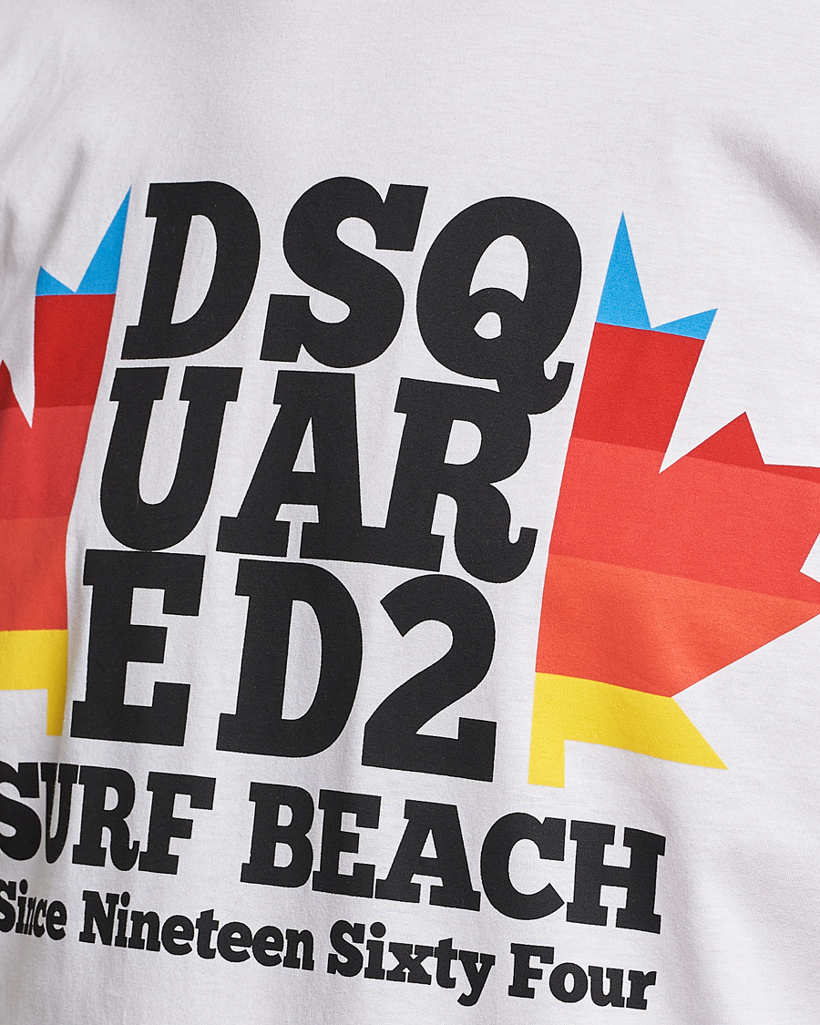 Herr | T-Shirts | Dsquared2 | Surf Beach Tee White