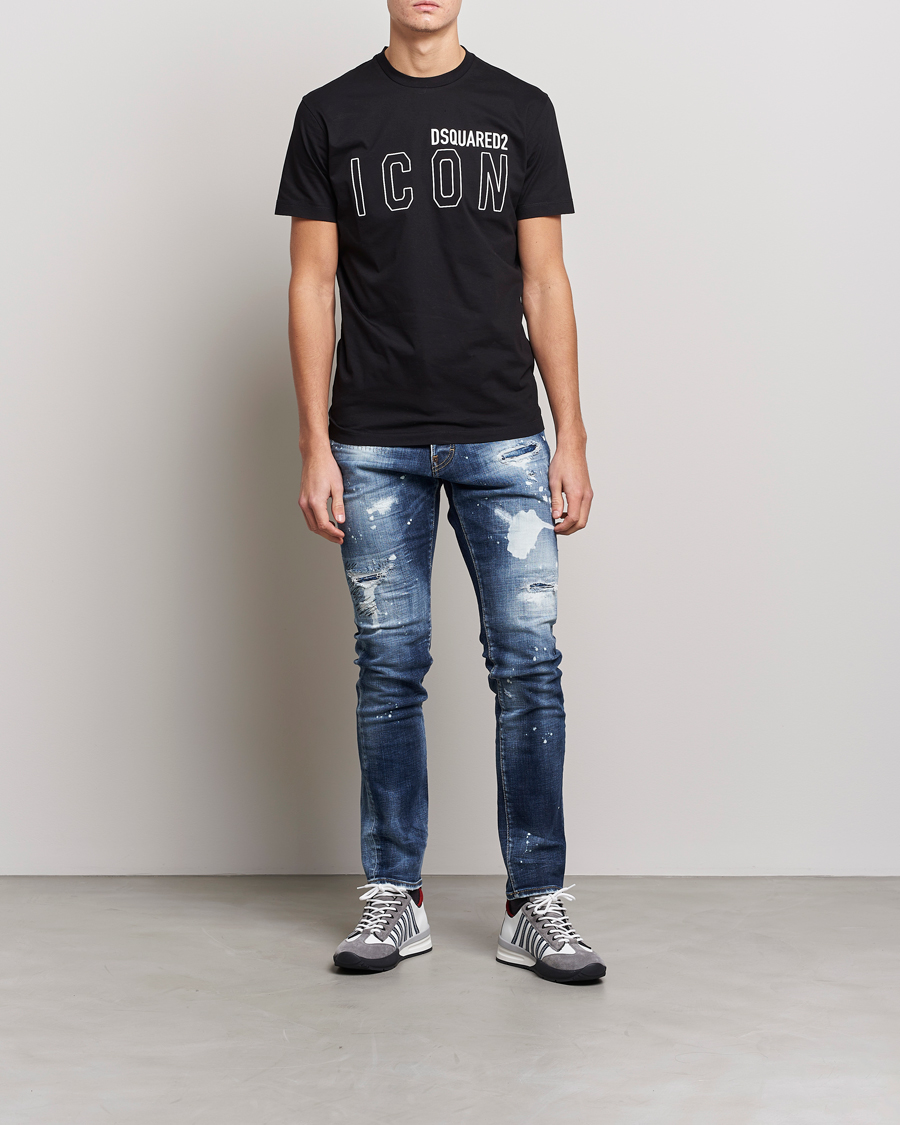 Herr | T-Shirts | Dsquared2 | Icon Transparent Logo Tee Black