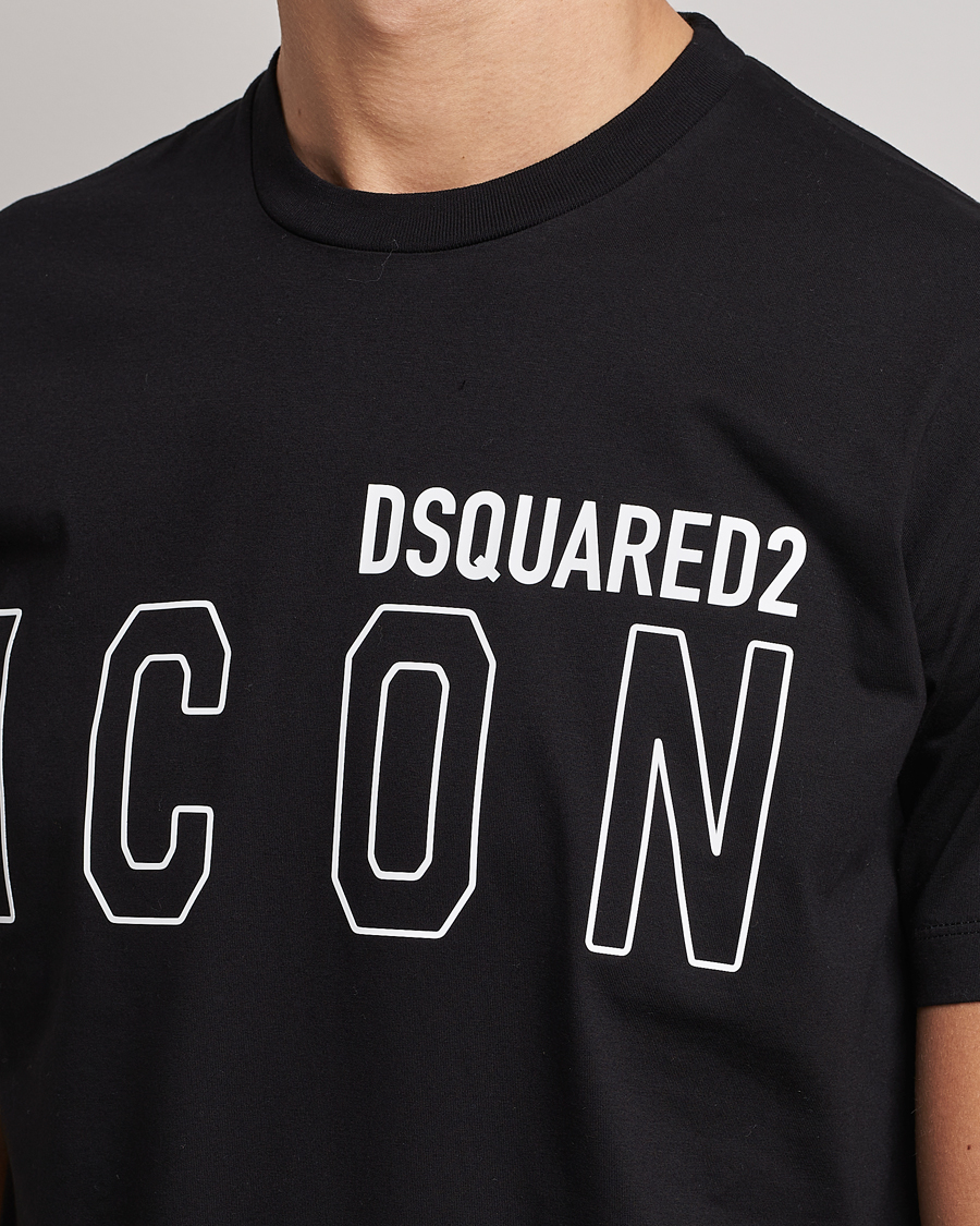 Herr | T-Shirts | Dsquared2 | Icon Transparent Logo Tee Black