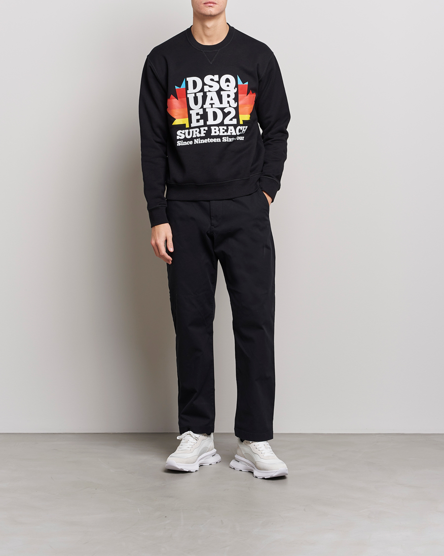Herr | Tröjor | Dsquared2 | Surf Beach Sweatshirt Black