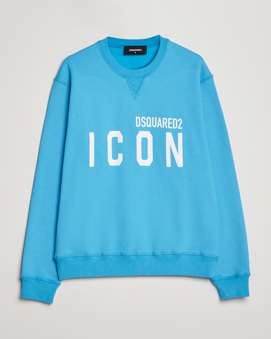 Herr | Tröjor | Dsquared2 | Icon Logo Sweatshirt Blue Miami
