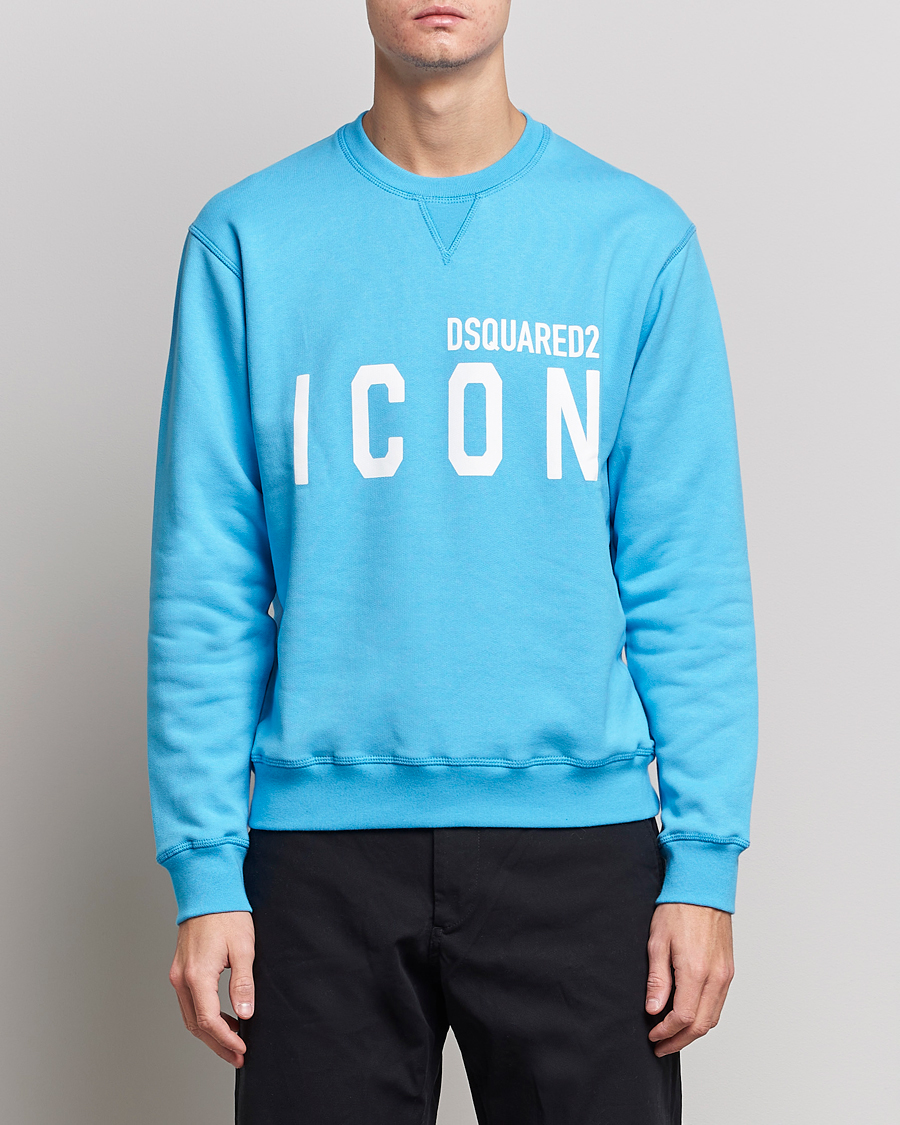 Herr | Tröjor | Dsquared2 | Icon Logo Sweatshirt Blue Miami