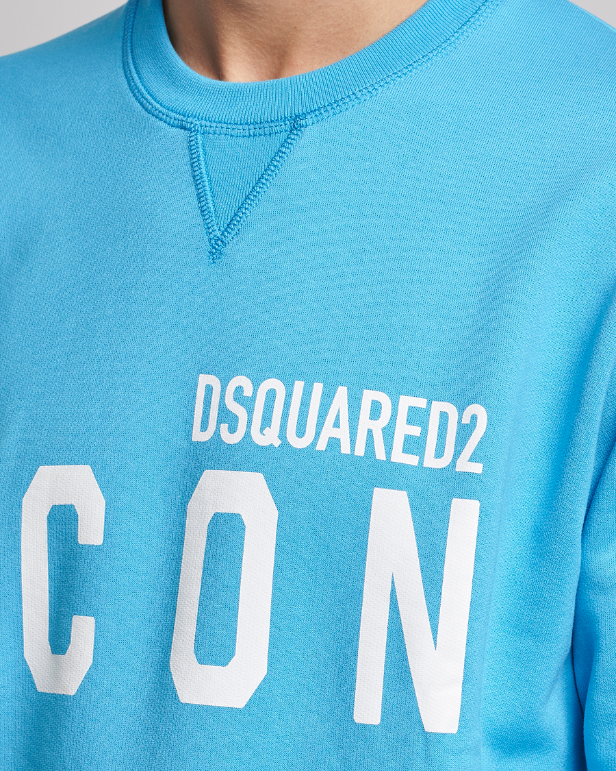 Herr | Tröjor | Dsquared2 | Icon Logo Sweatshirt Blue Miami