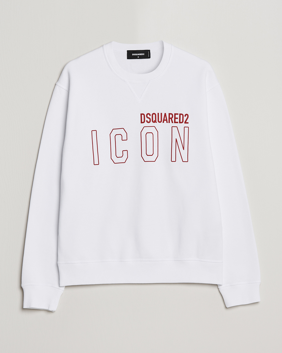 Herr | Tröjor | Dsquared2 | Icon Transparent Logo Sweatshirt White