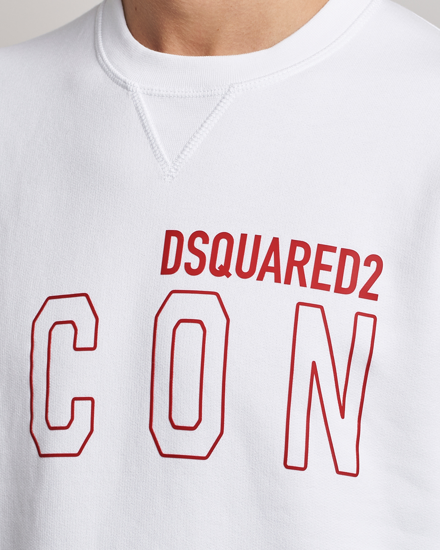 Herr | Tröjor | Dsquared2 | Icon Transparent Logo Sweatshirt White