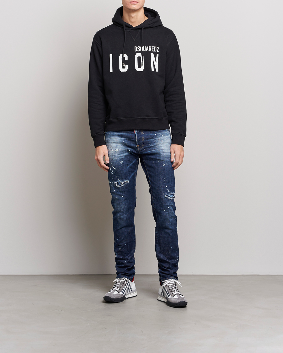 Herr | Tröjor | Dsquared2 | Icon Logo Hoodie Black