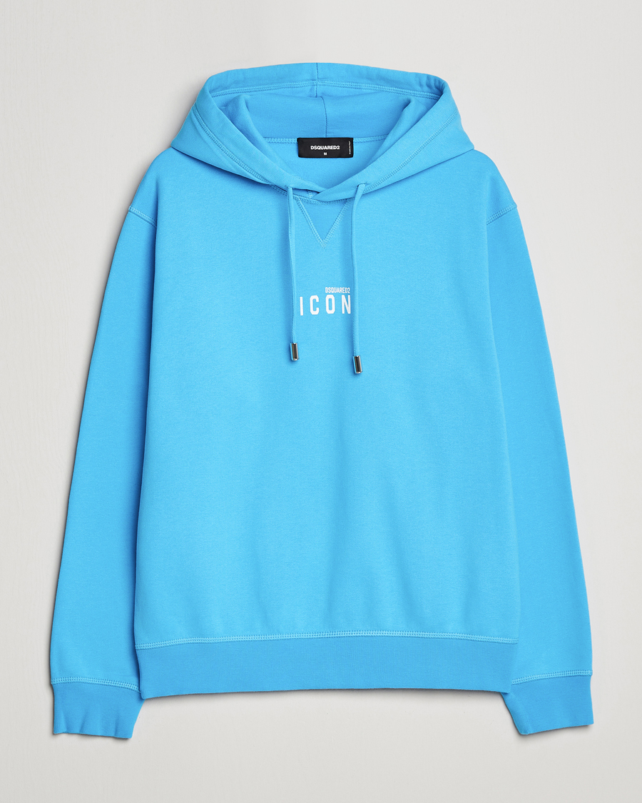Herr | Tröjor | Dsquared2 | Icon small Logo Hoodie Blue Miami