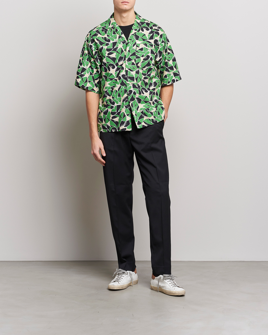 Herr | Skjortor | Dsquared2 | Printed Bowling Shirt Beige/Green
