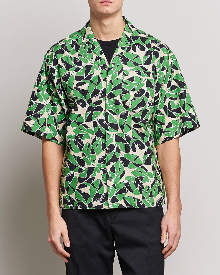 Herr | Skjortor | Dsquared2 | Printed Bowling Shirt Beige/Green