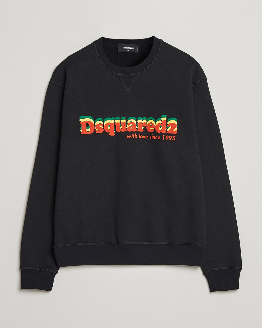 Herr | Tröjor | Dsquared2 | Printed Cotton Sweatshirt Black