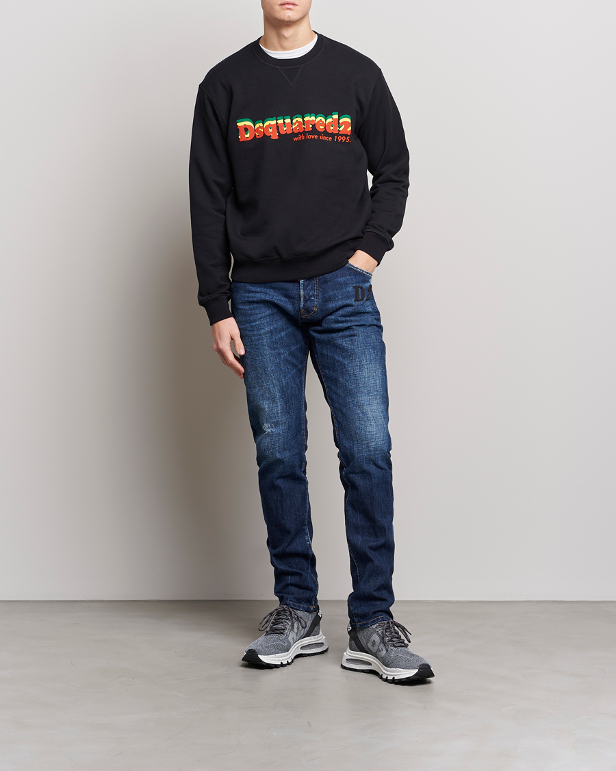 Herr | Tröjor | Dsquared2 | Printed Cotton Sweatshirt Black