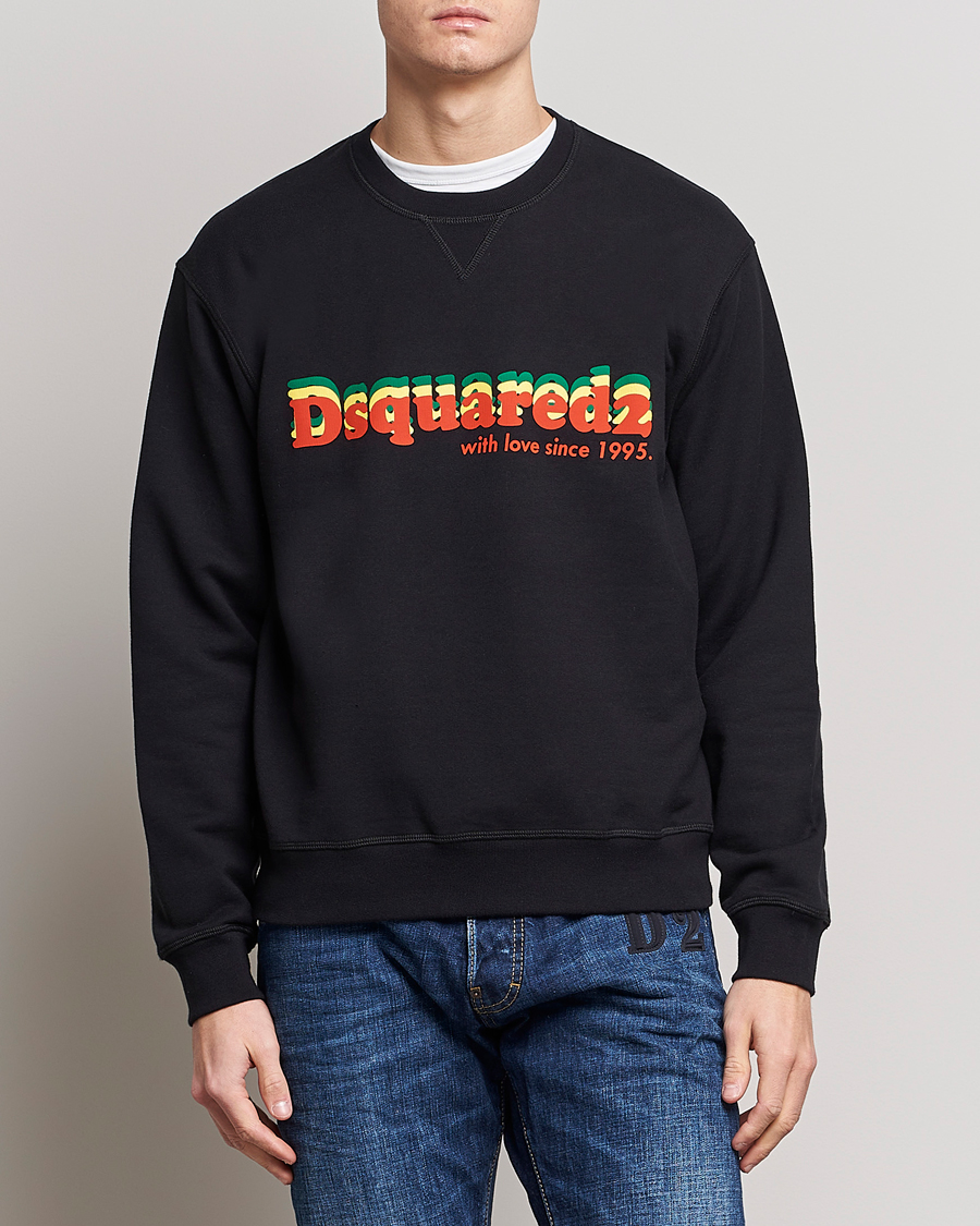 Herr | Tröjor | Dsquared2 | Printed Cotton Sweatshirt Black