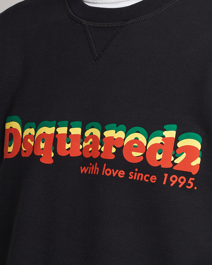 Herr | Tröjor | Dsquared2 | Printed Cotton Sweatshirt Black