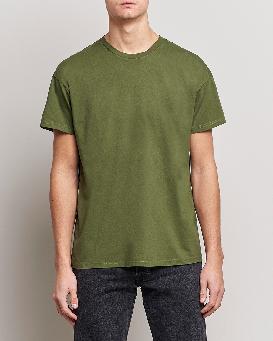 Herr | Jeanerica | Jeanerica | Marcel Crew Neck T-Shirt Army Green