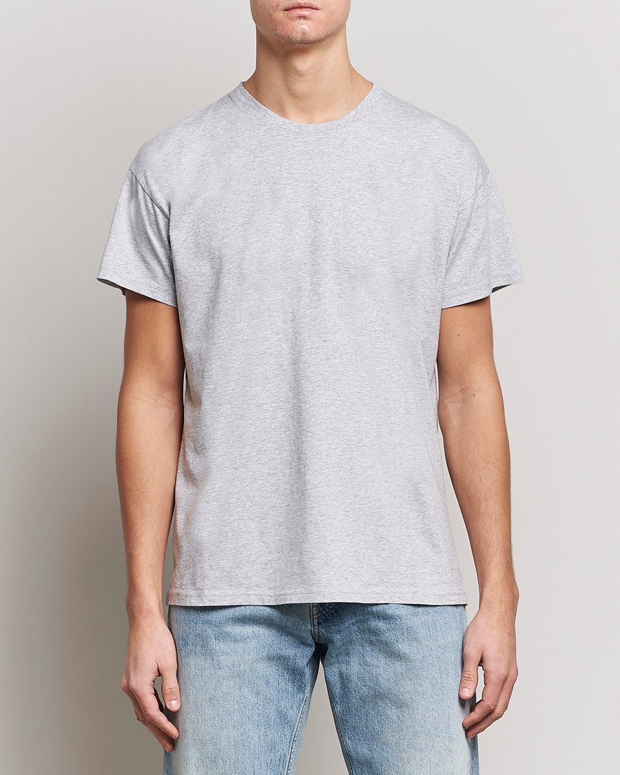 Herr | Contemporary Creators | Jeanerica | Marcel Crew Neck T-Shirt Light Grey Melange