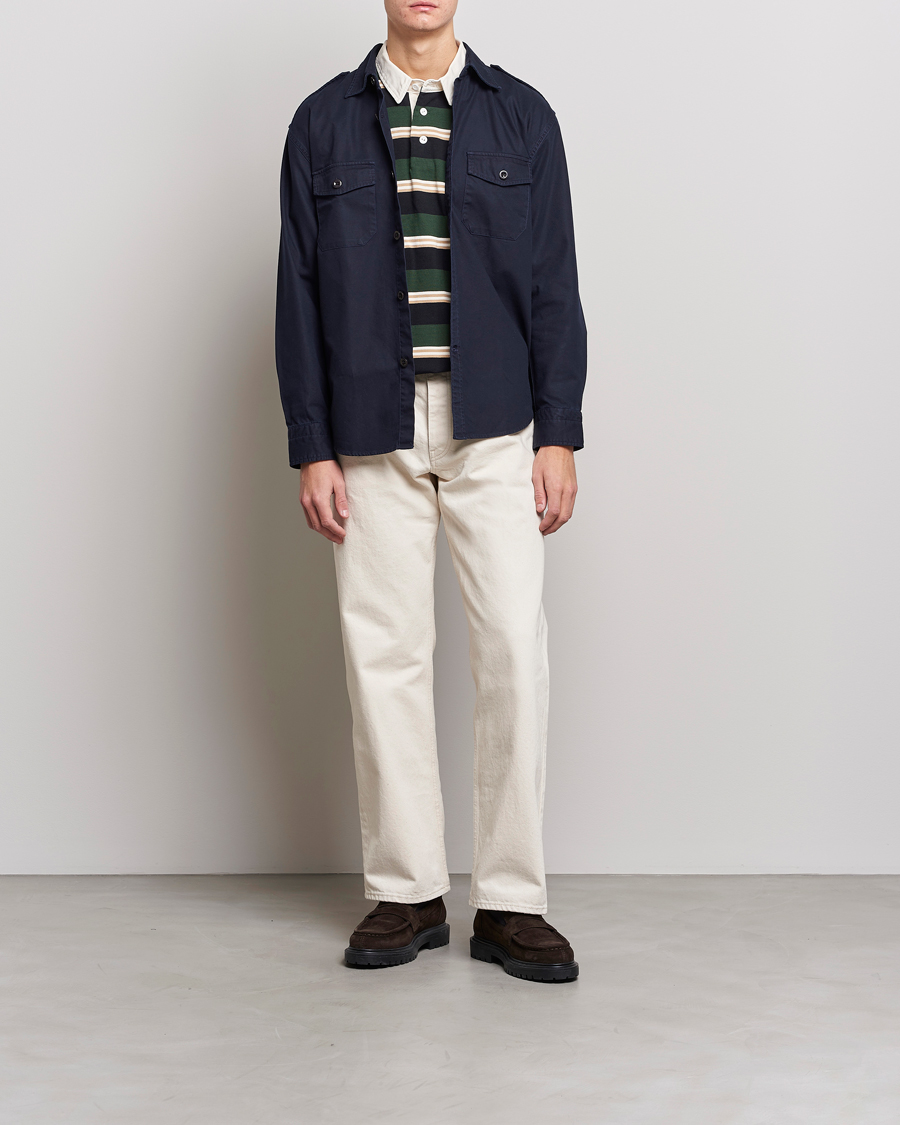 Herr | Skjortor | GANT | Solid Twill Overshirt Evening Blue