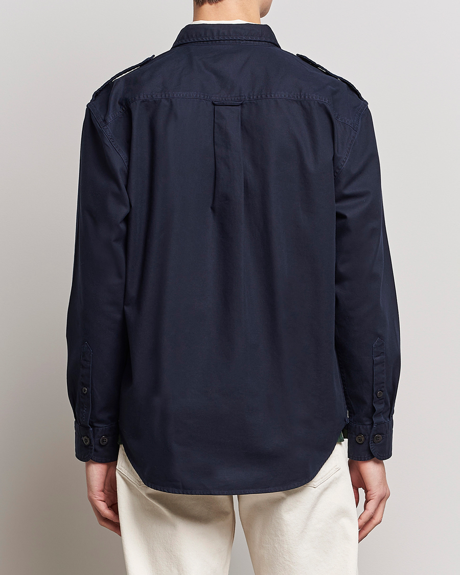 Herr | Skjortor | GANT | Solid Twill Overshirt Evening Blue