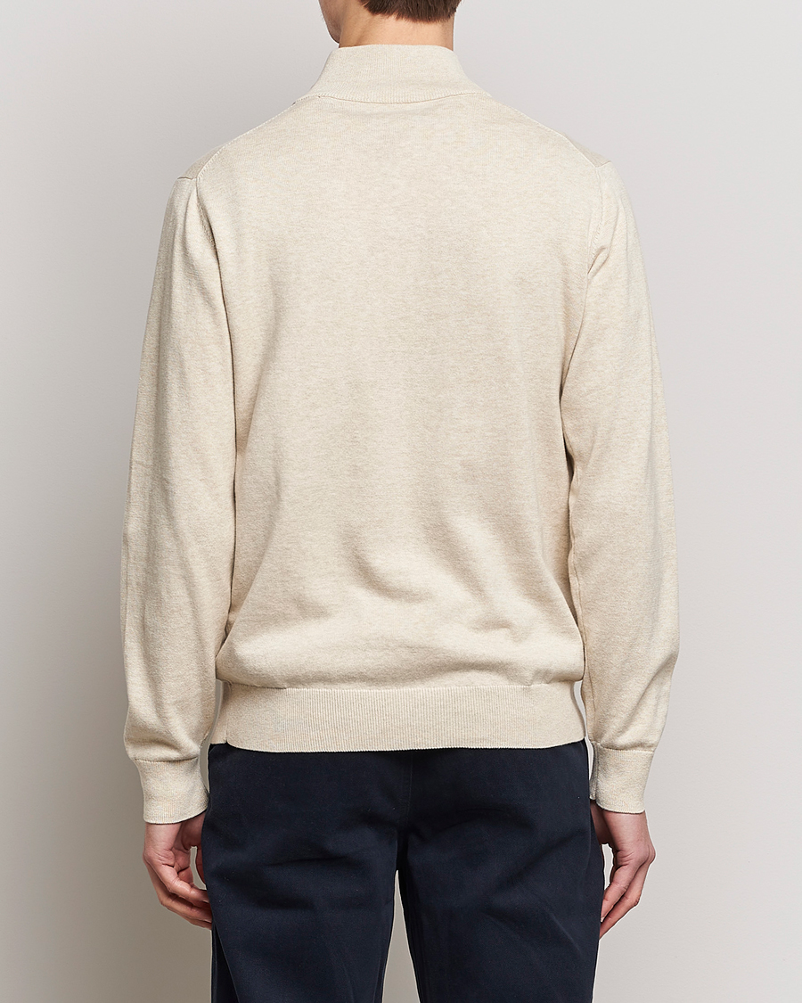 Herr | Tröjor | GANT | Classic Cotton Half Zip Ocra Melange
