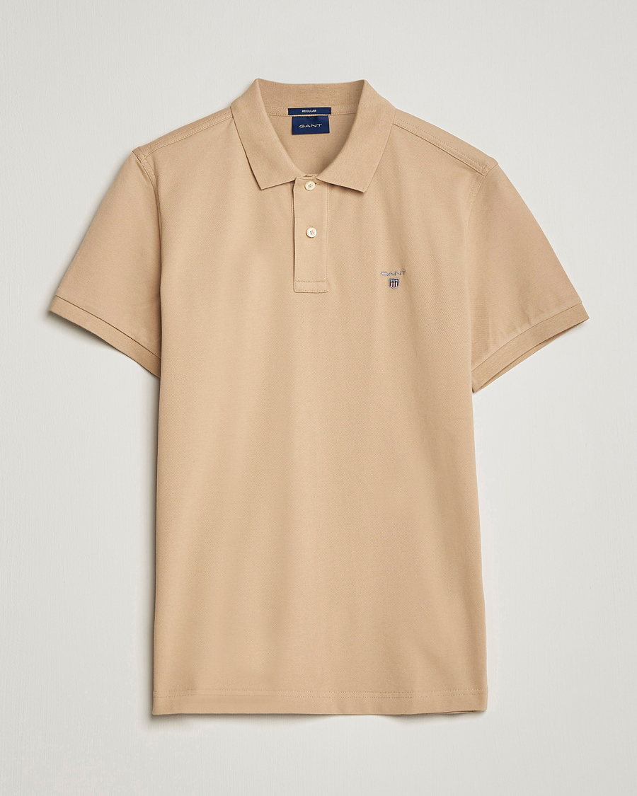 Herr | Pikéer | GANT | Original Pique Short Sleeve Rugger Hazelwood Beige