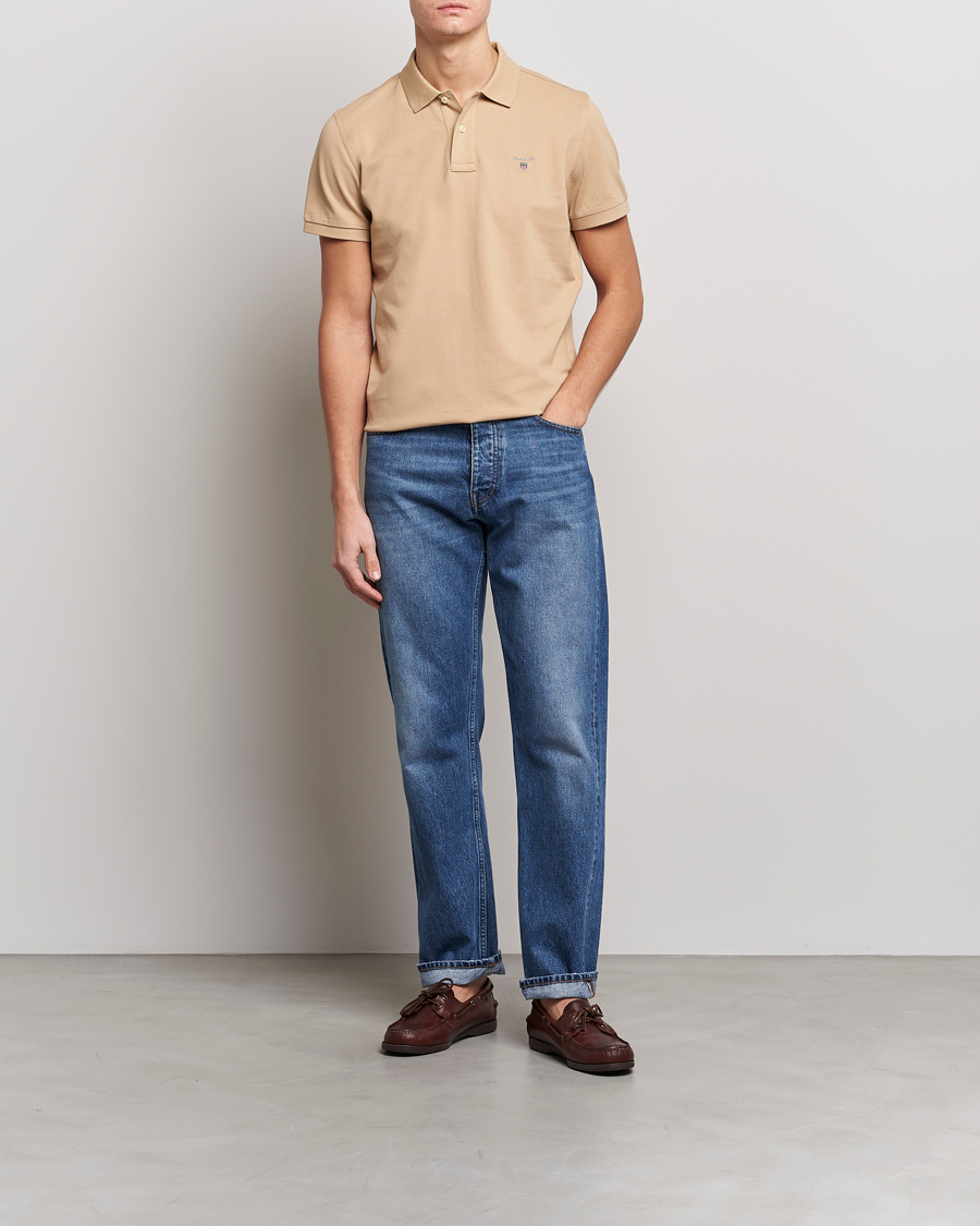 Herr | Pikéer | GANT | Original Pique Short Sleeve Rugger Hazelwood Beige