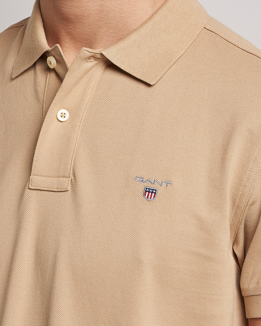 Herr | Pikéer | GANT | Original Pique Short Sleeve Rugger Hazelwood Beige